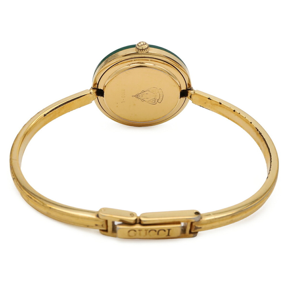 GUCCI Women's Quartz Watch with Changeable Bezel, White Dial, GP (Gold Plated... - Picture 8 of 10